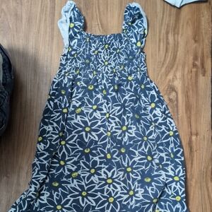 Floral Blue and Yellow Kids Dress